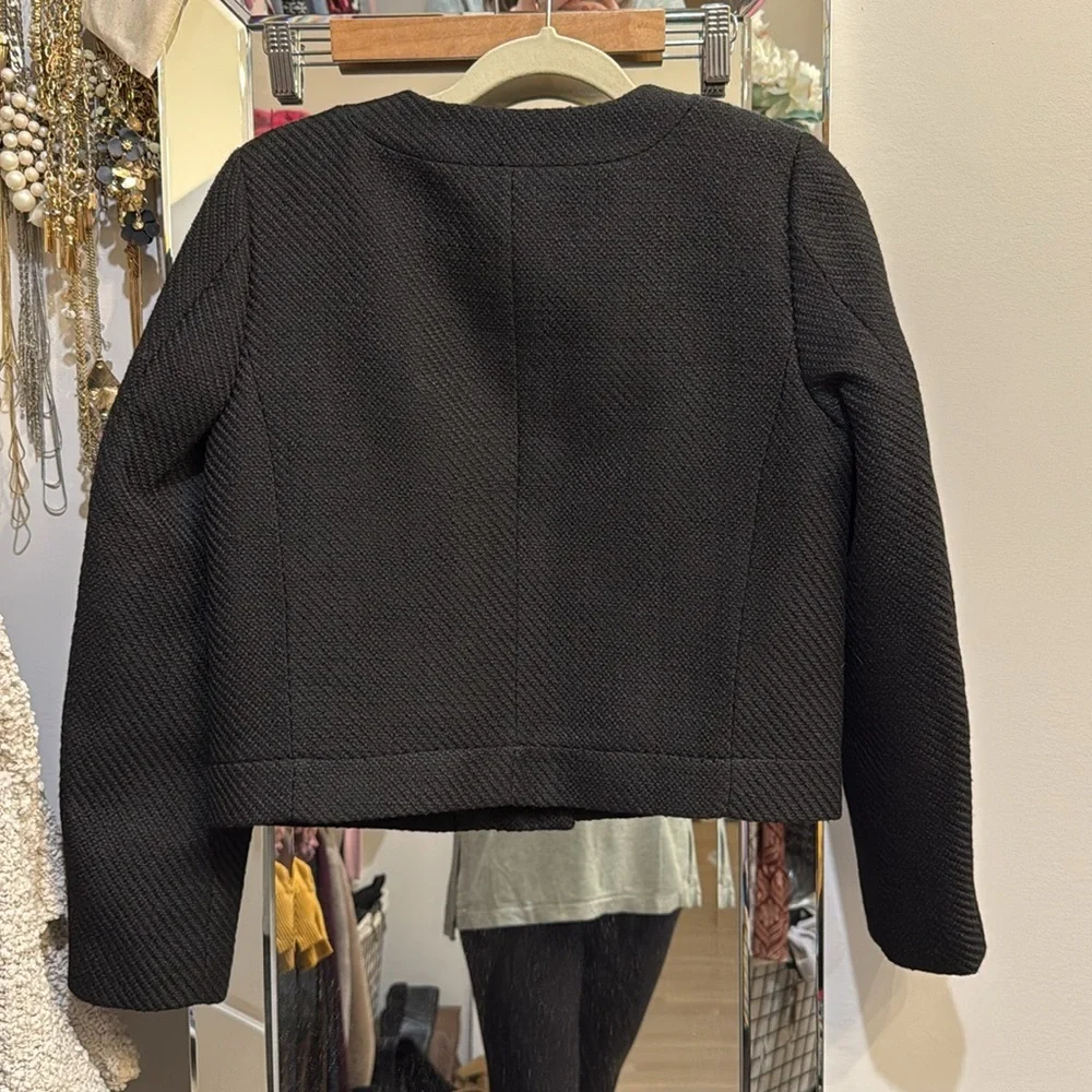 New J Crew Tweed Lady Jacket black - Picture 5 of 5
